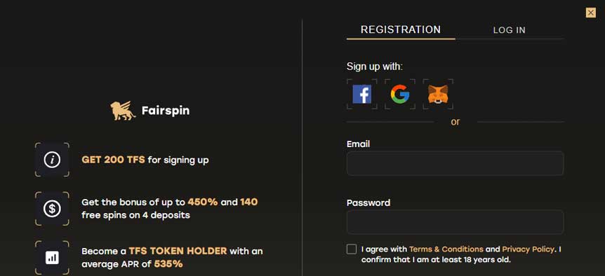 FairSpin Register