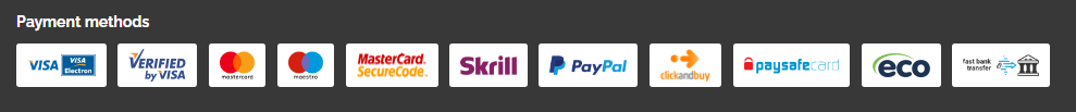 Gala Casino Payment Methods